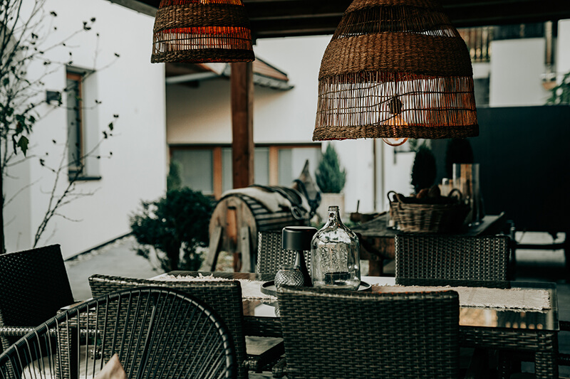 Outdoor courtyard – Plose Lodge